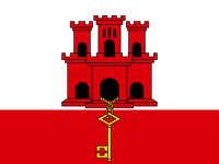 Flagge: Über Gibraltar